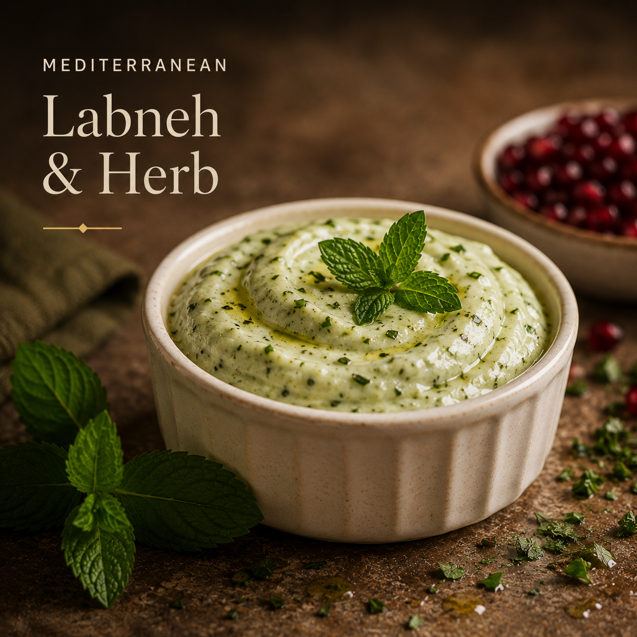 Labneh and herb — Mediterranean.